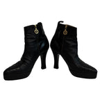 Chanel Short Boots Leather , Wrinkles Fluffing — view 6