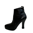 Chanel Short Boots Leather , Wrinkles Fluffing — view 2
