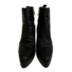 Chanel Short Boots Leather , Wrinkles Fluffing — view 3