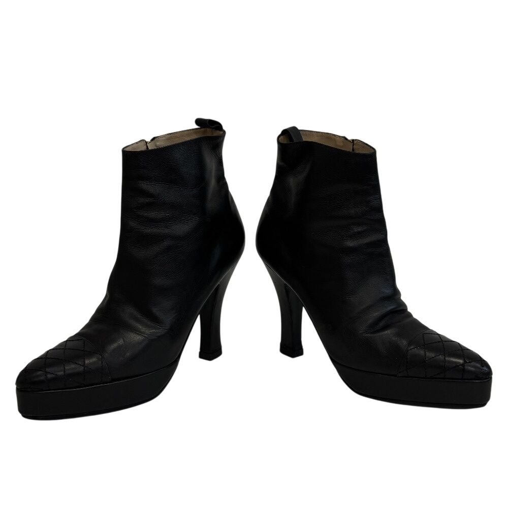 Chanel Short Boots Leather , Wrinkles Fluffing — view 7