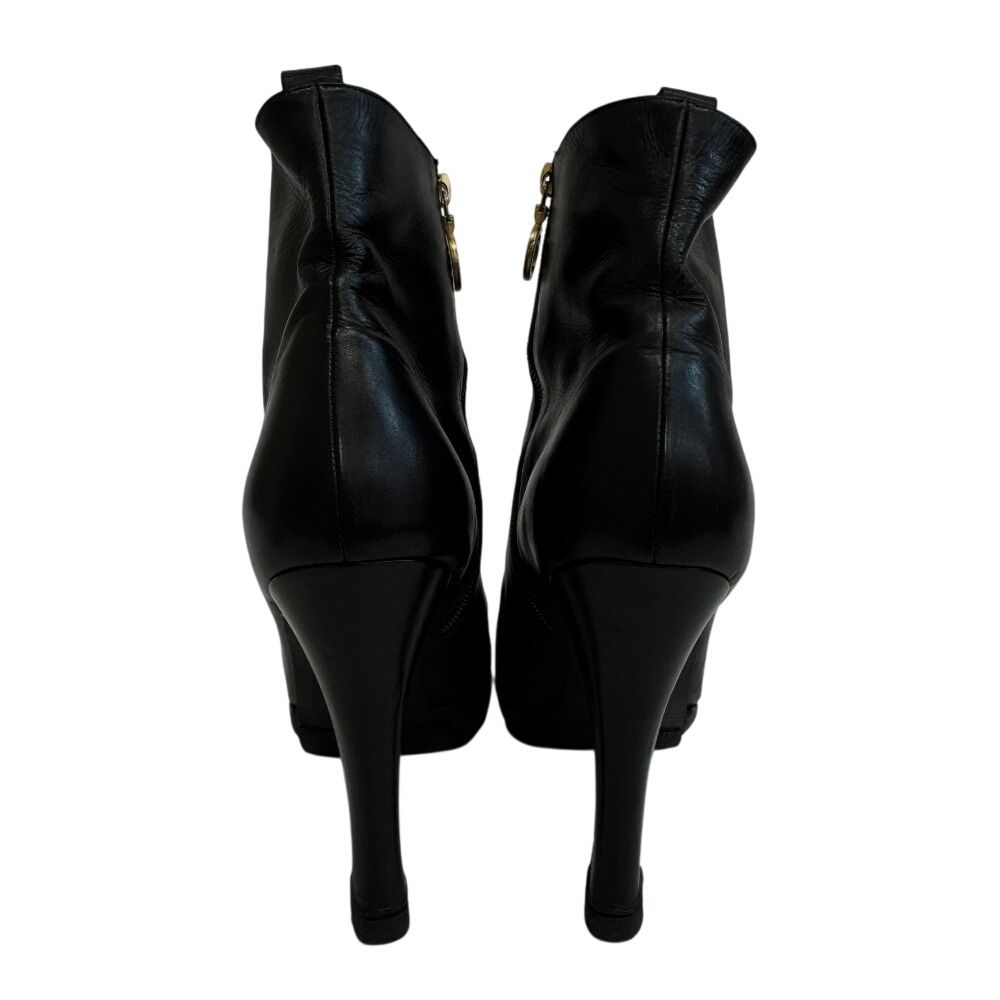 Chanel Short Boots Leather , Wrinkles Fluffing — view 4