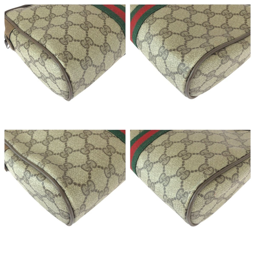 Gucci Vintage Sherry Clutch Beige Brown — view 3