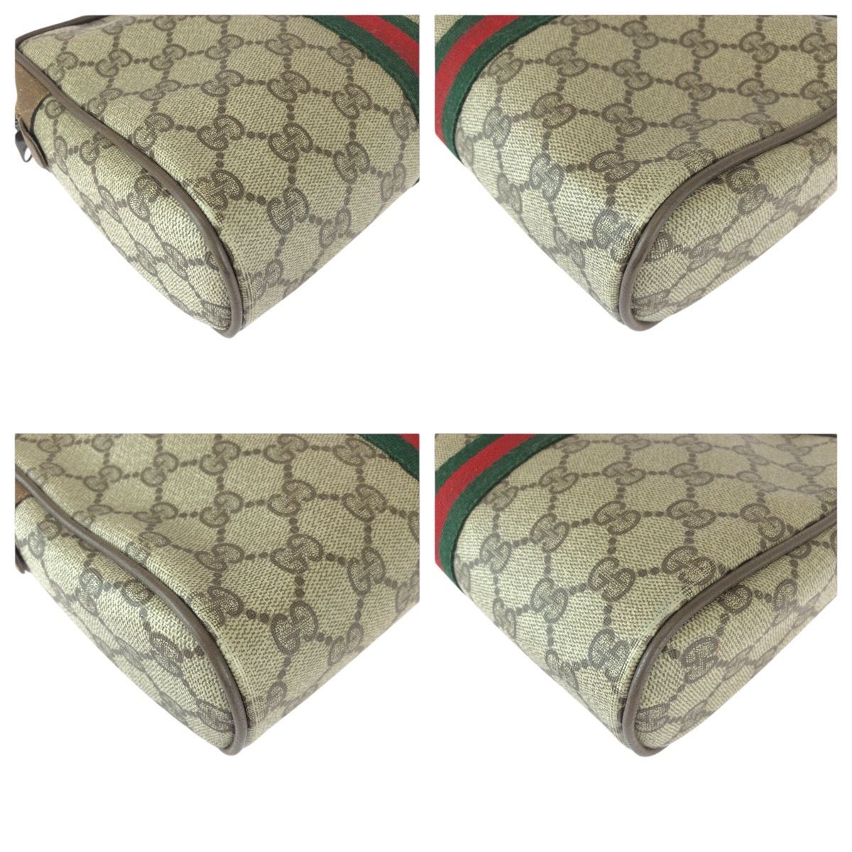 Gucci Vintage Sherry Clutch Beige Brown — view 3