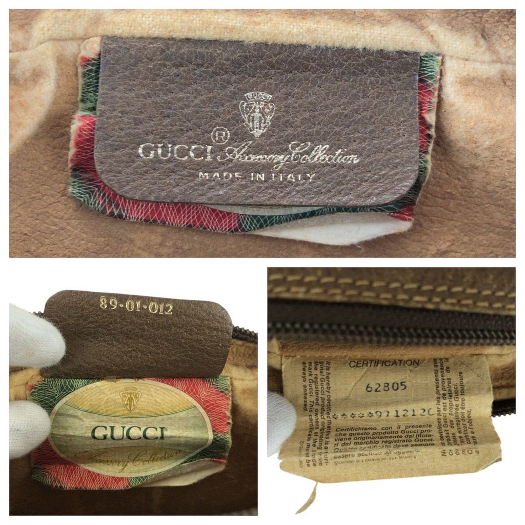 Gucci Vintage Sherry Clutch Beige Brown — view 5