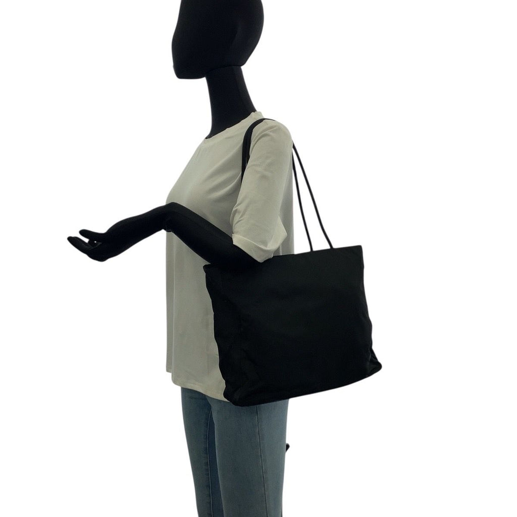 Prada Tessuto Black Nylon Shoulder Bag Tote — view 7