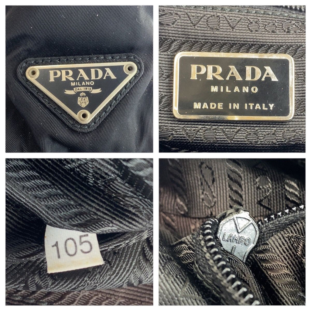 Prada Tessuto Black Nylon Shoulder Bag Tote — view 4