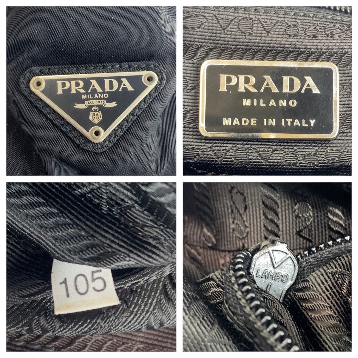 Prada Tessuto Black Nylon Shoulder Bag Tote — view 4