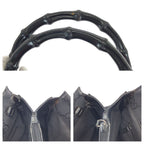Gucci Bamboo GG Pattern Black Silver Nylon Tote — view 5