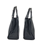 Gucci Bamboo GG Pattern Black Silver Nylon Tote — view 7