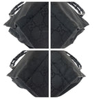 Gucci Bamboo GG Pattern Black Silver Nylon Tote — view 3