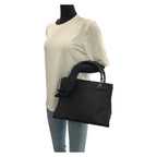 Gucci Bamboo GG Pattern Black Silver Nylon Tote — view 6