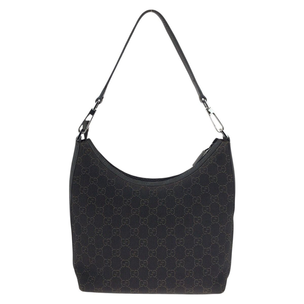 Gucci Hobo Brown Dark Silver GG Canvas Leather — view 2