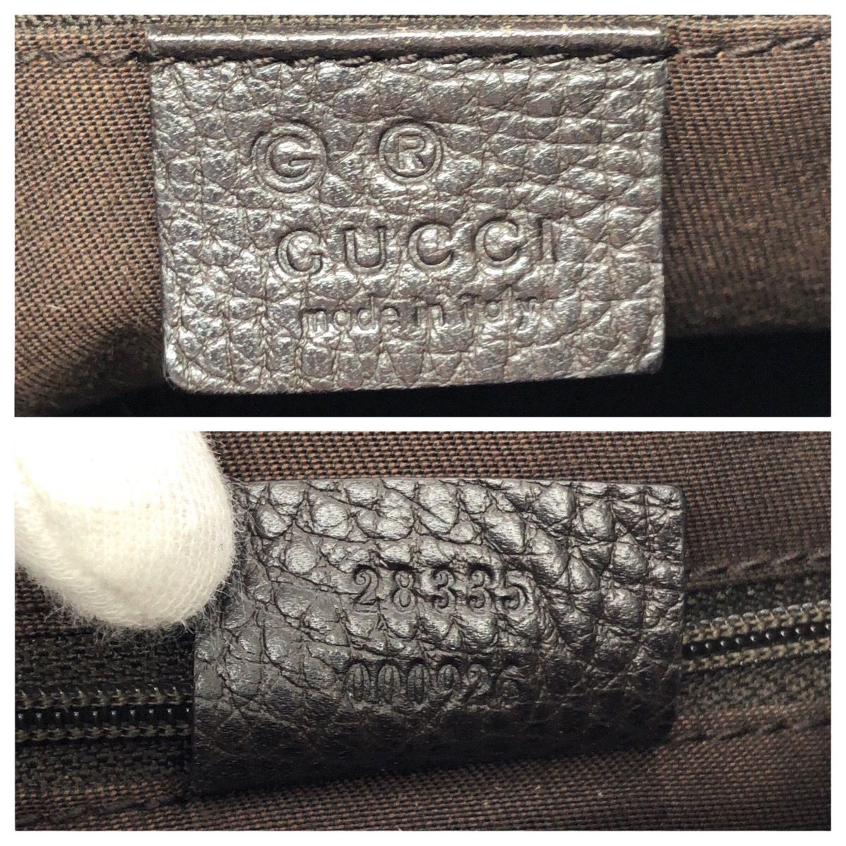Gucci Hobo Brown Dark Silver GG Canvas Leather — view 4