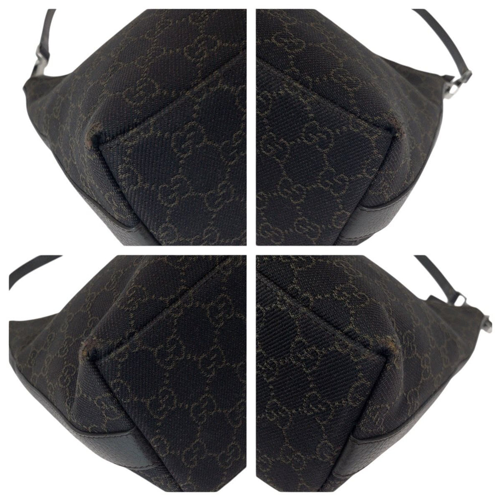 Gucci Hobo Brown Dark Silver GG Canvas Leather — view 3