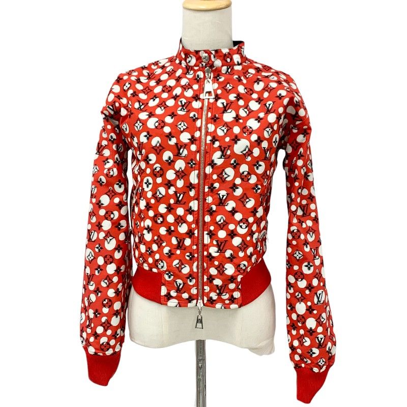Louis Vuitton Black Red Yayoi Kusama Monogram Infinity Dot Jacket White — view 4
