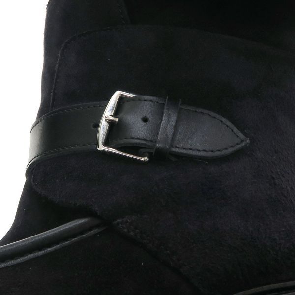 Hermes Moutonbutts Heel Suede Black — view 7