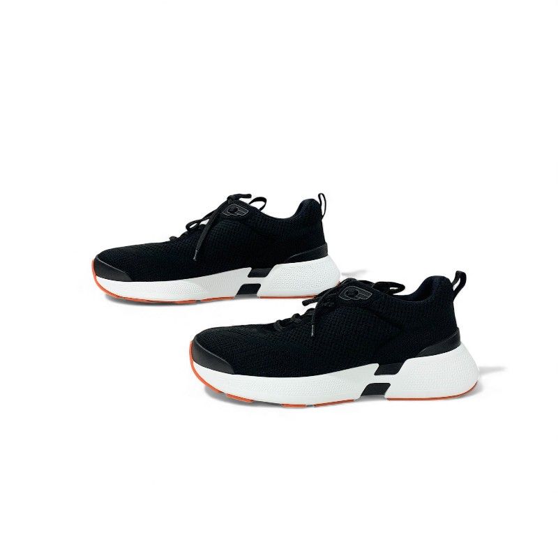 Hermes Heroes Sneaker Shoes Fabric Mesh Black Logo — view 3