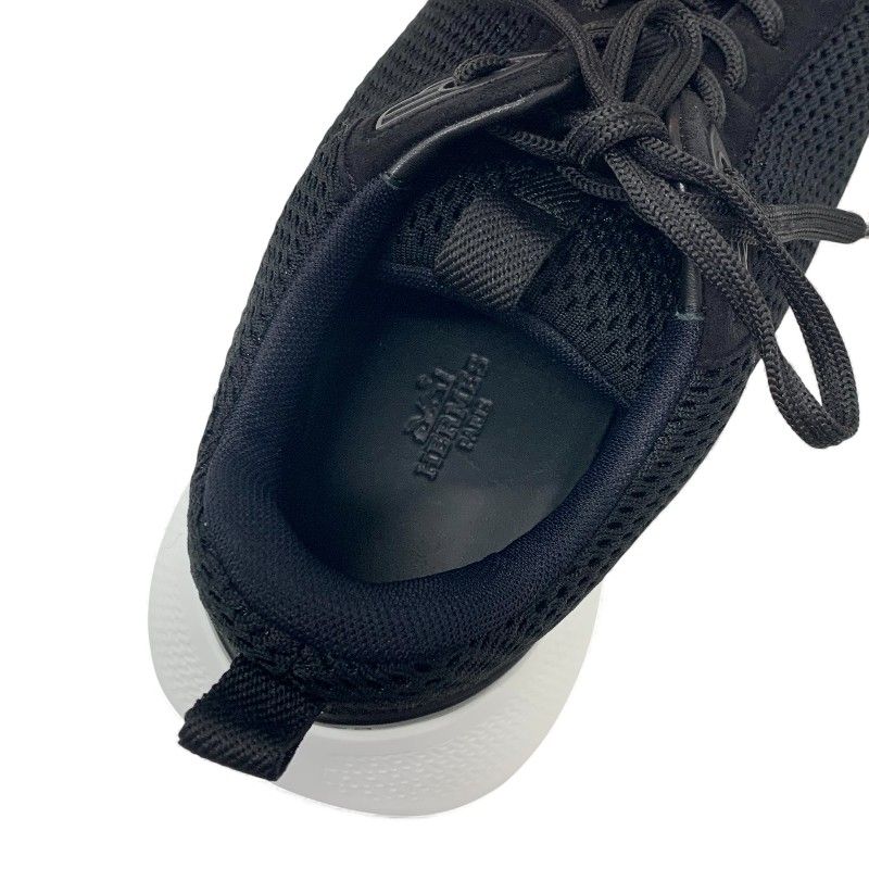 Hermes Heroes Sneaker Shoes Fabric Mesh Black Logo — view 6