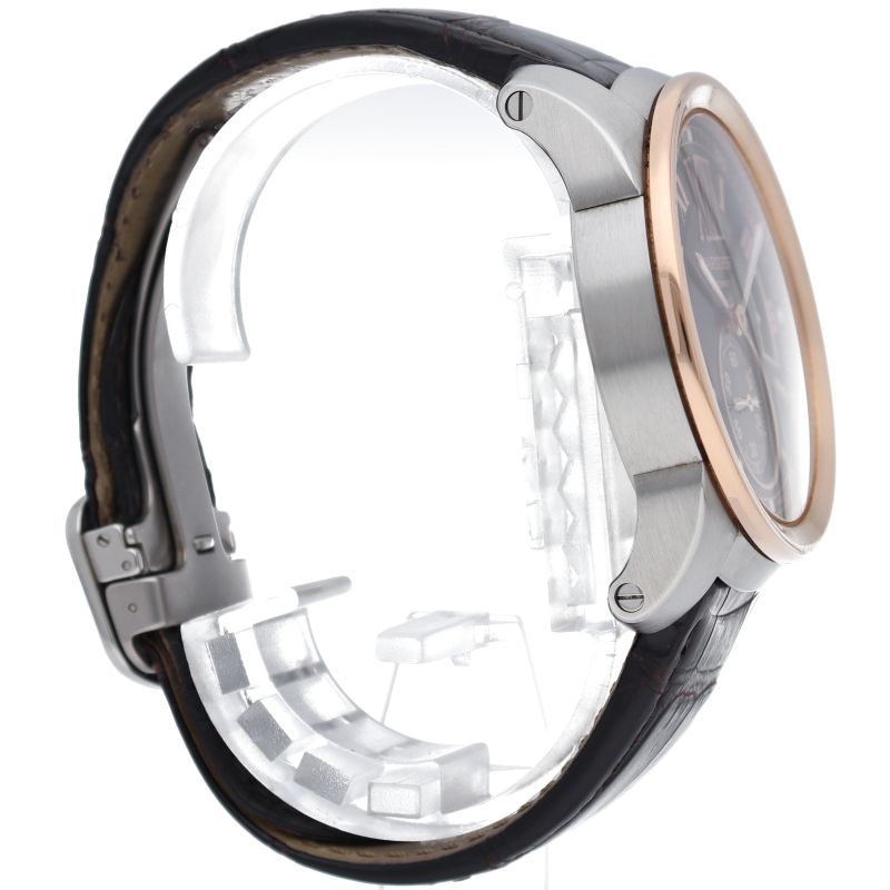 Cartier Caliber de Watch Box 18K Pink Gold SS Leather — view 4
