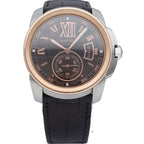 Cartier Caliber de Watch Box 18K Pink Gold SS Leather — view 2