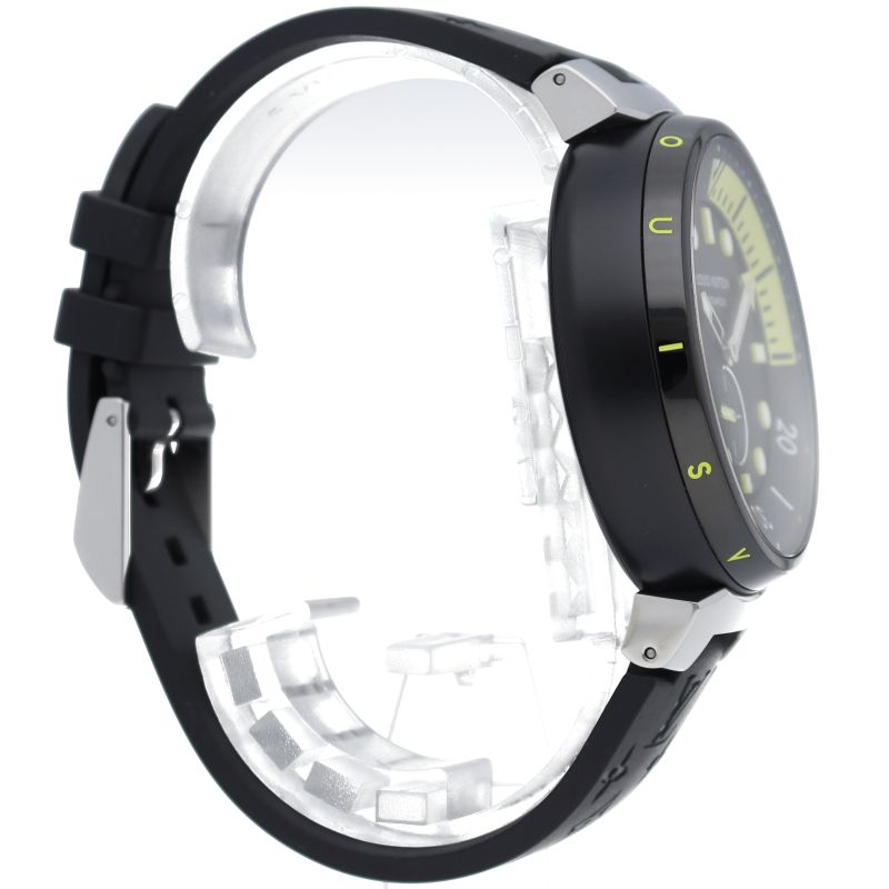Louis Vuitton Tambour Street Diver Neon Black Watch Box SS — view 4