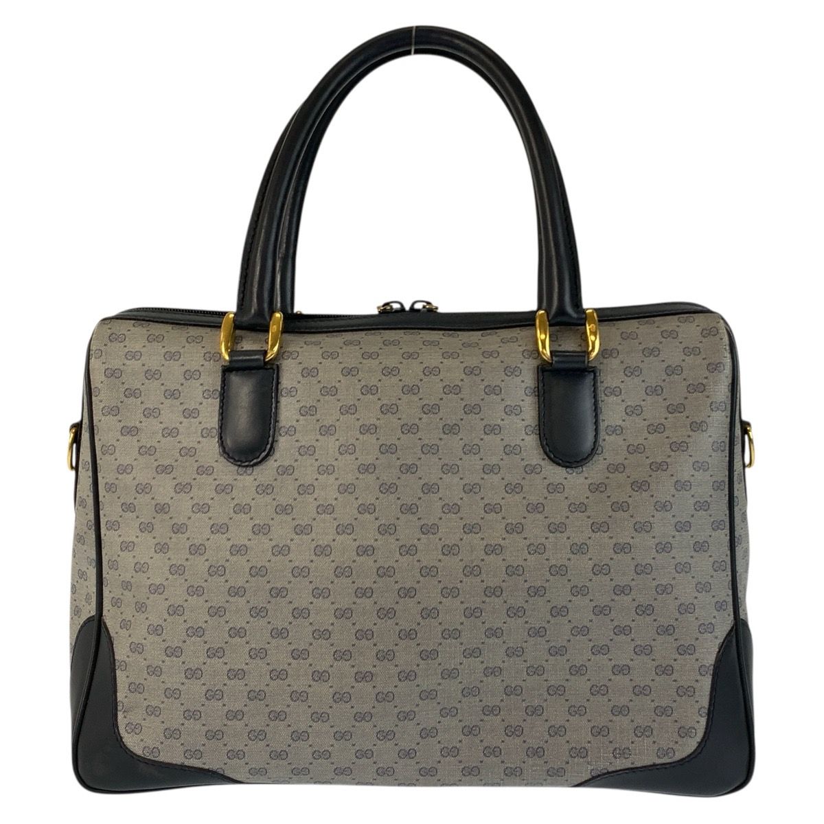 Gucci Vintage Micro GG Gray Navy Gold 002 122 Handbag — view 2