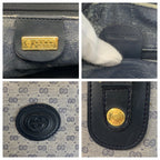 Gucci Vintage Micro GG Gray Navy Gold 002 122 Handbag — view 3