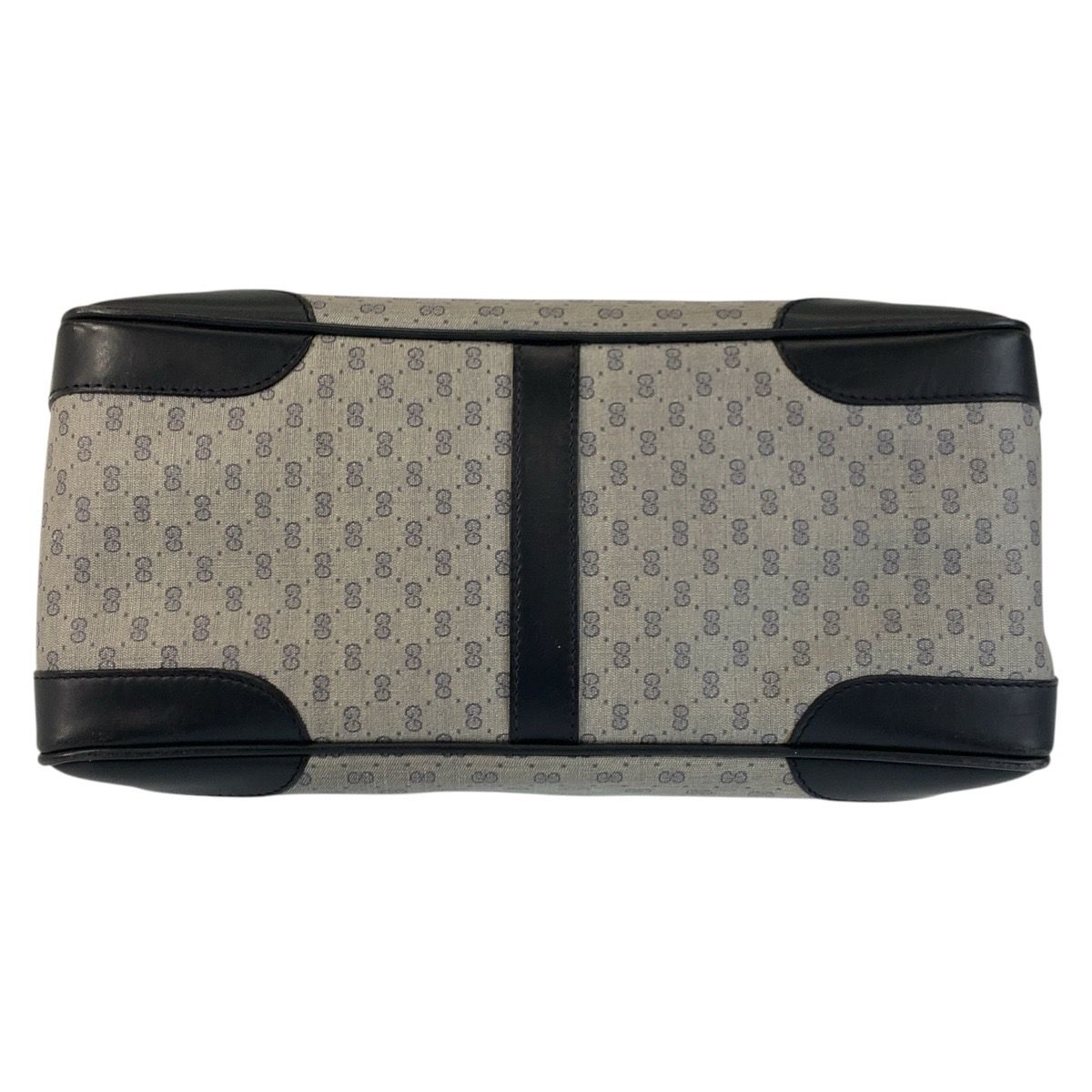 Gucci Vintage Micro GG Gray Navy Gold 002 122 Handbag — view 9