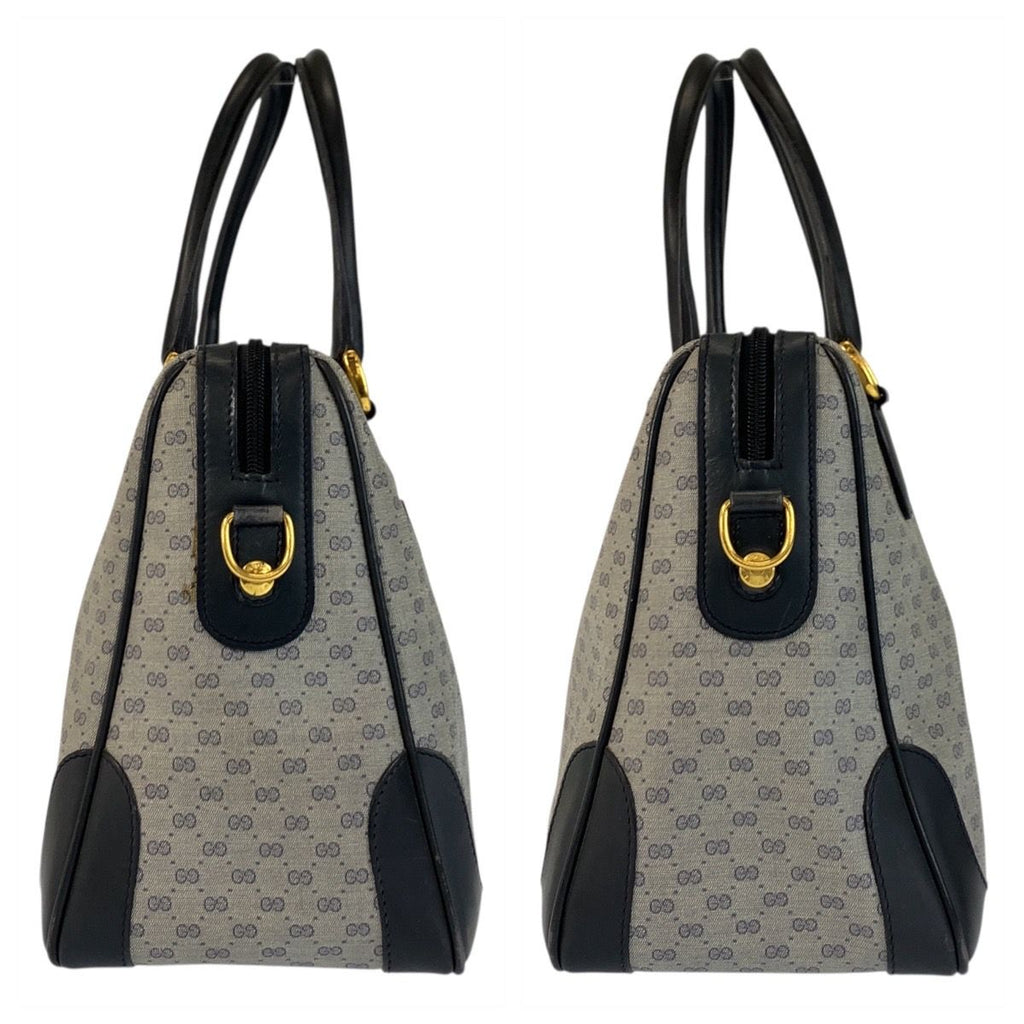 Gucci Vintage Micro GG Gray Navy Gold 002 122 Handbag — view 7