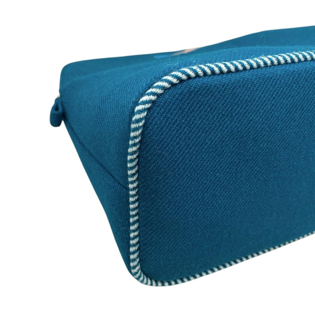 Hermes Pouch Bolide Animo Natte 01 Cotton Blue Pan Bread — view 6