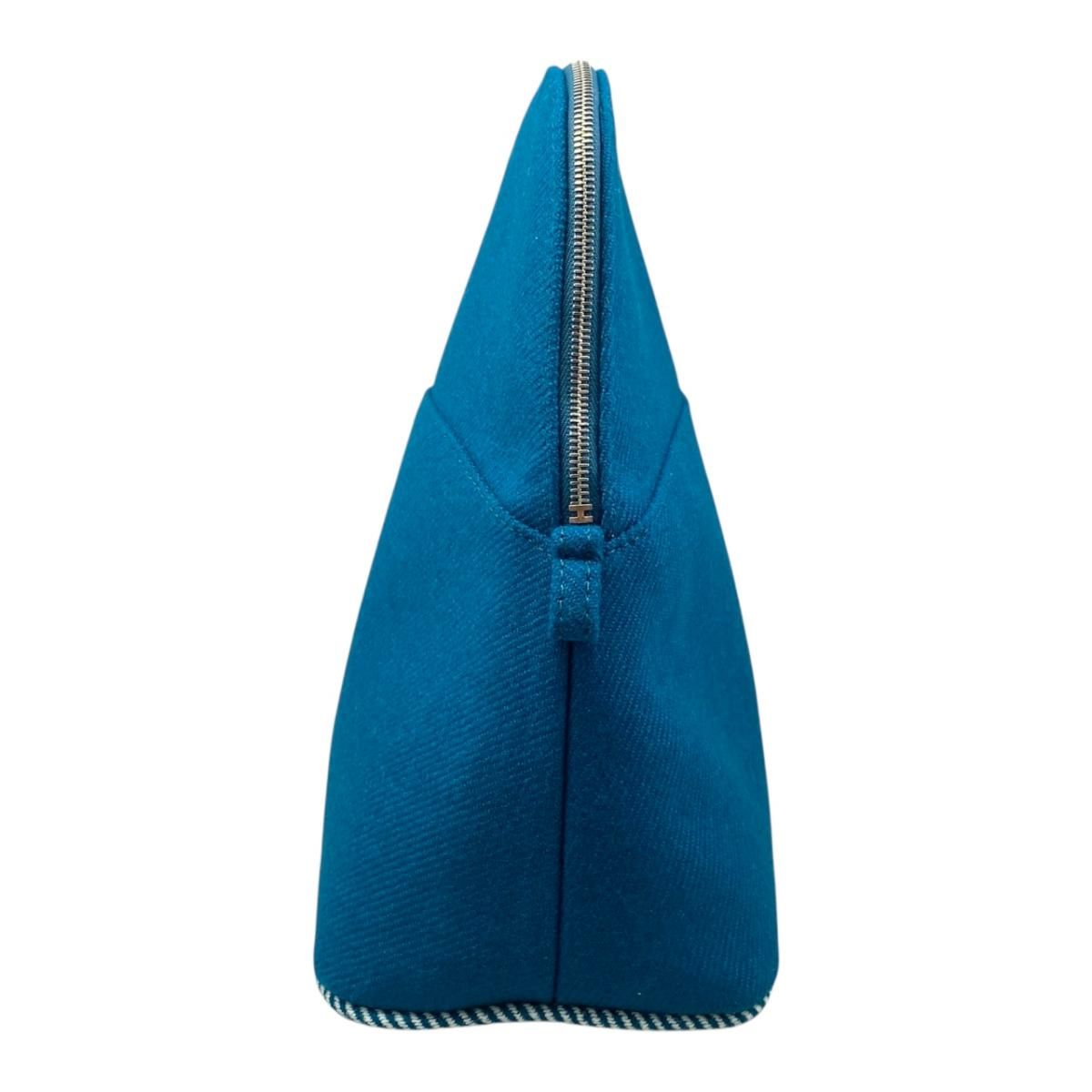 Hermes Pouch Bolide Animo Natte 01 Cotton Blue Pan Bread — view 3