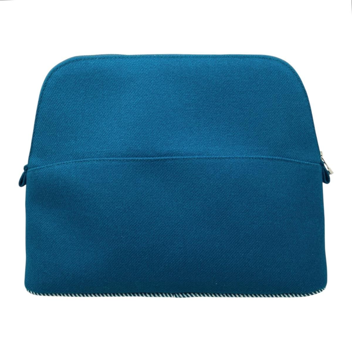 Hermes Pouch Bolide Animo Natte 01 Cotton Blue Pan Bread — view 2