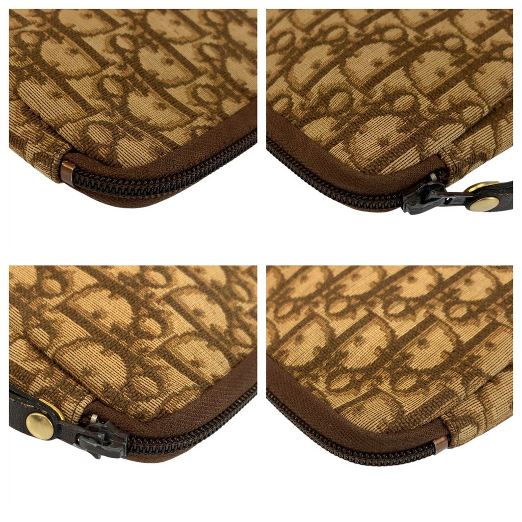 Dior Trotter Beige Brown Gold Clutch — view 4