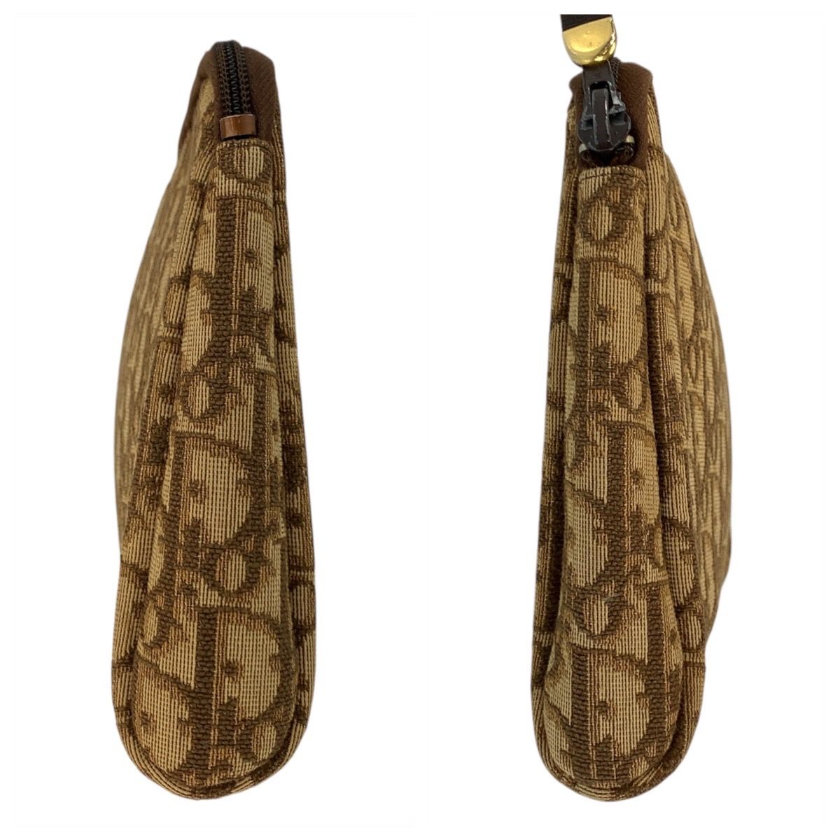 Dior Trotter Beige Brown Gold Clutch — view 6