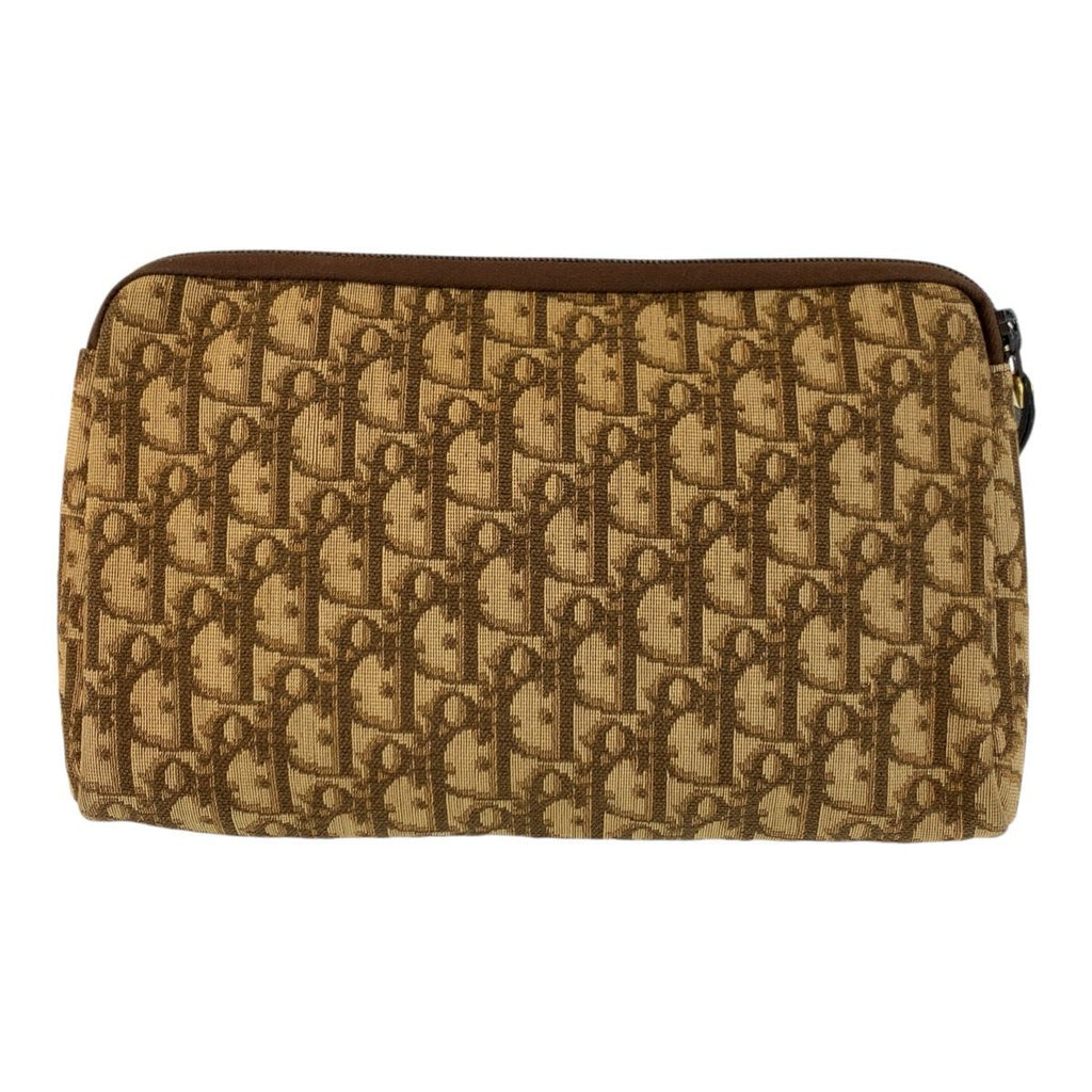 Dior Trotter Beige Brown Gold Clutch — view 2