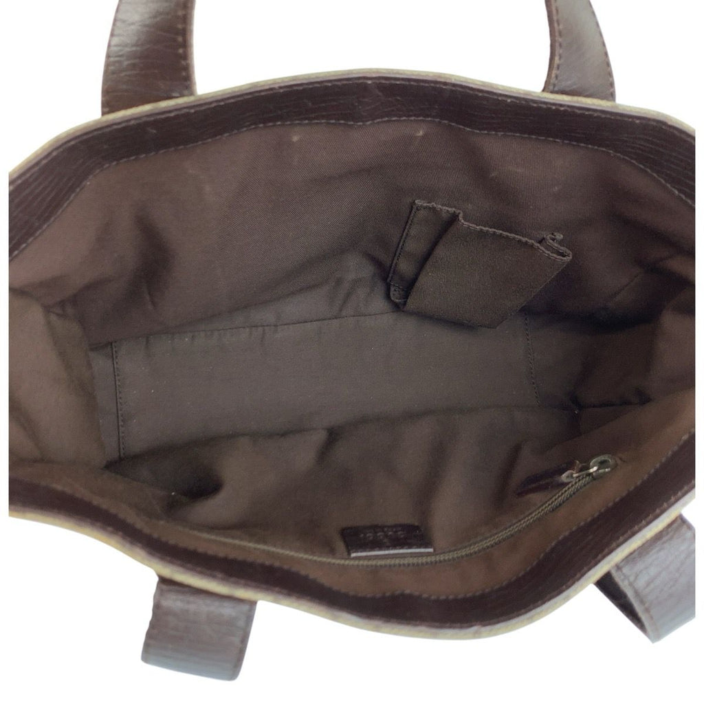 Gucci Beige Brown GG Supreme Canvas Tote — view 8