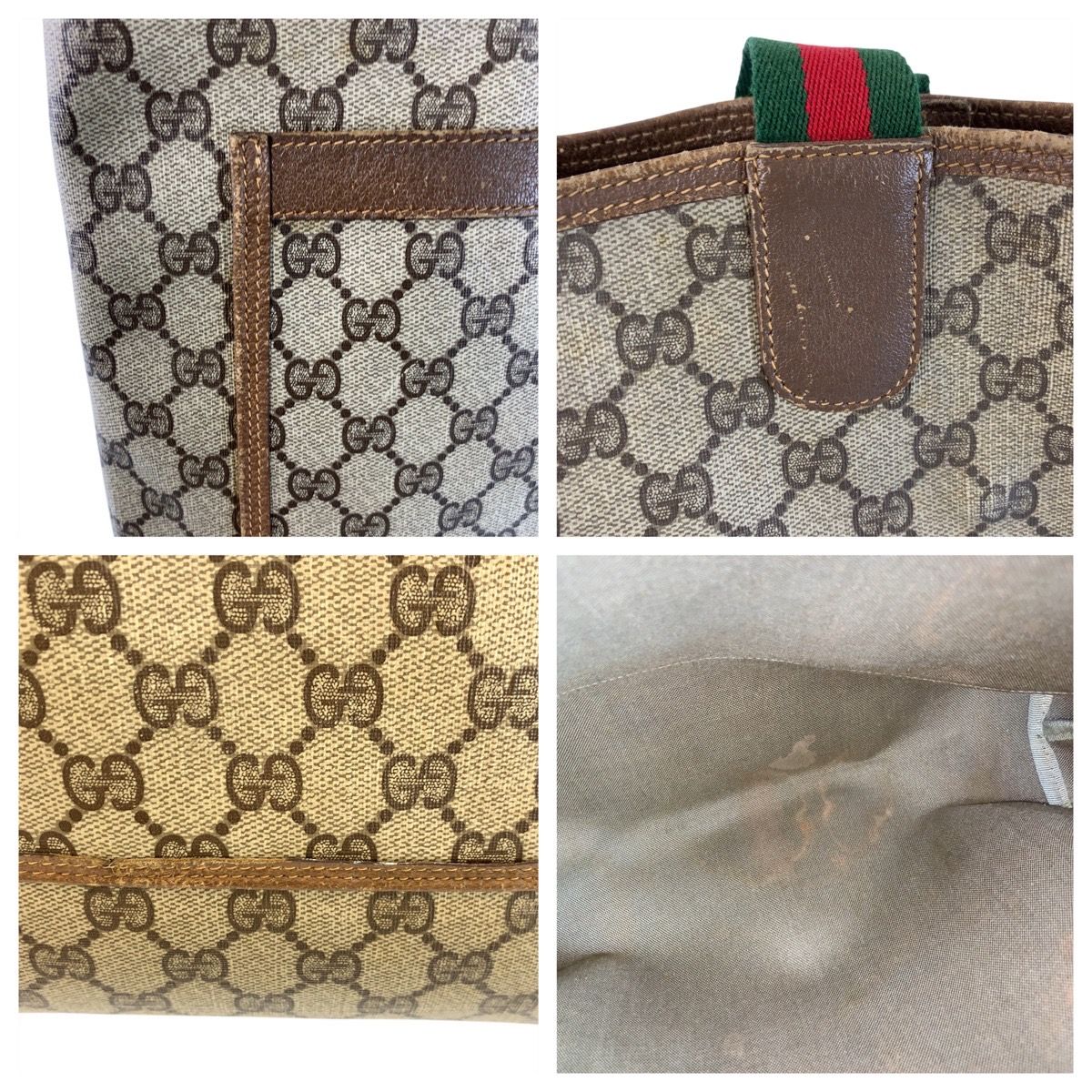 Gucci Vintage Sherry Canvas Brown Beige — view 6