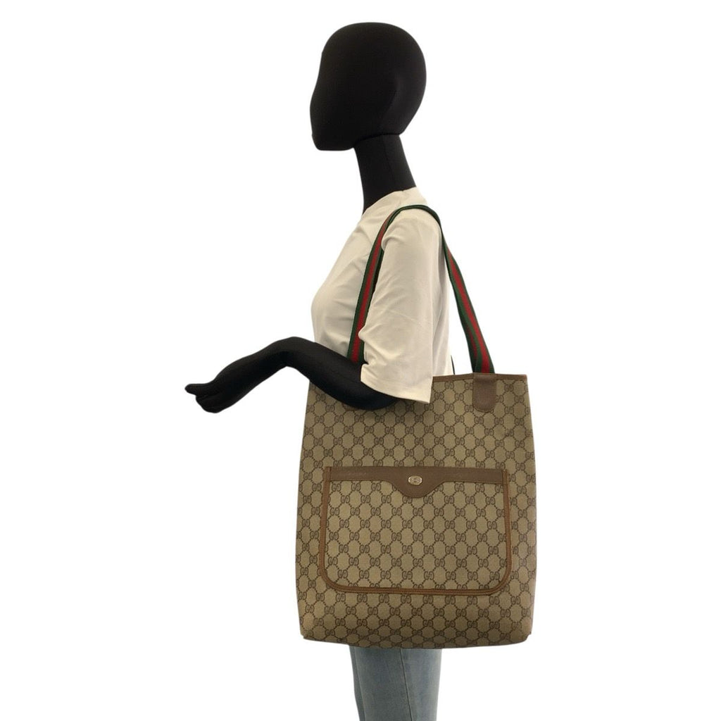 Gucci Vintage Sherry Canvas Brown Beige — view 7