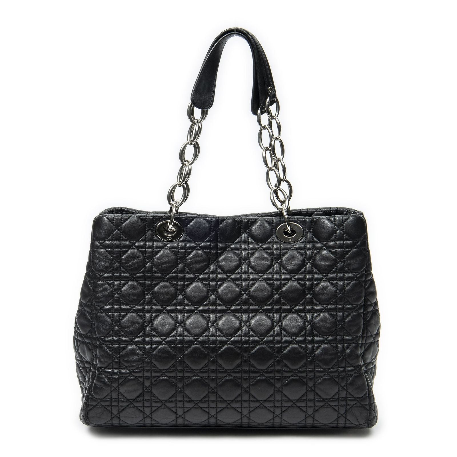 Dior Soft Shopping Tote Black Cannage Lambskin Leather — view 5