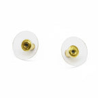 Chanel Earrings CC Logo Hoop Dice Champagne Gold — view 4
