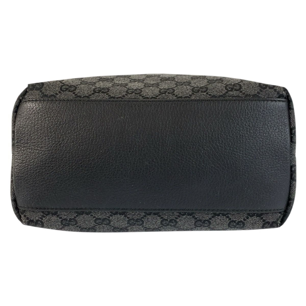 Gucci Black Gold GG Canvas Leather Tote Shoulder Bag — view 9