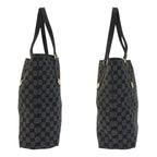 Gucci Black Gold GG Canvas Leather Tote Shoulder Bag — view 6