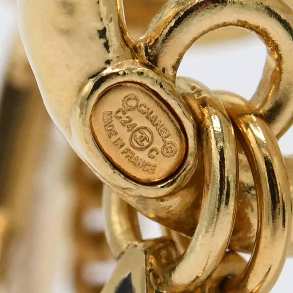 Chanel Earrings Star 24C CC Logo Gold — view 3
