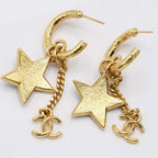Chanel Earrings Star 24C CC Logo Gold — view 4
