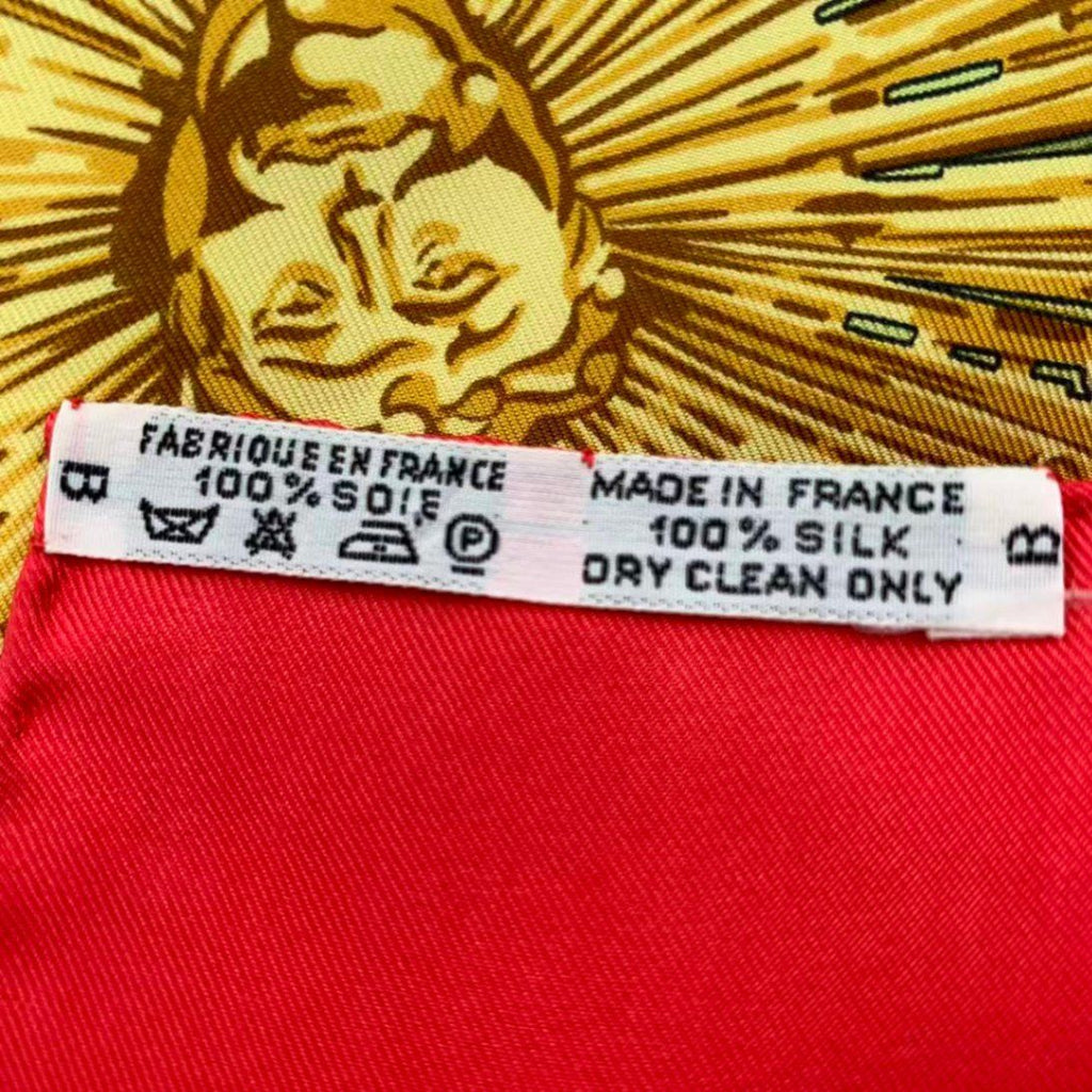 Hermes Scarf Silk Carre 90 Sanssoucy Palace Red — view 7