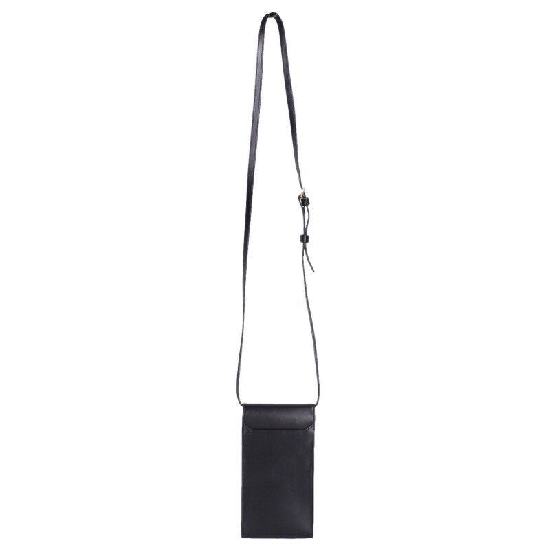 Celine Triomphe Leather Shoulder Mobile Pouch Black X — view 2