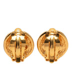 Chanel CC Logo Rue Cambon Paris Gold Plated Earrings — view 2