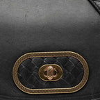 Bottega Veneta Intrecciato Crossbody Shoulder Bag Black Leather — view 4