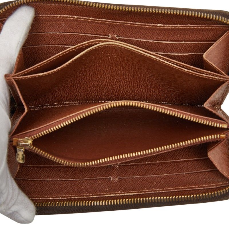 Louis Vuitton Monogram Zippy Wallet Zip Around Brown — view 6