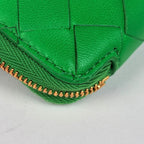 Bottega Veneta Intrecciato Wallet Zip Around Bifold Leather Green — view 3
